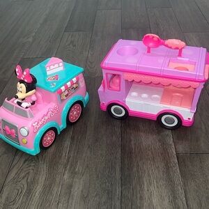 Minnie mouse bake shop truck and ice cream truck of other brand